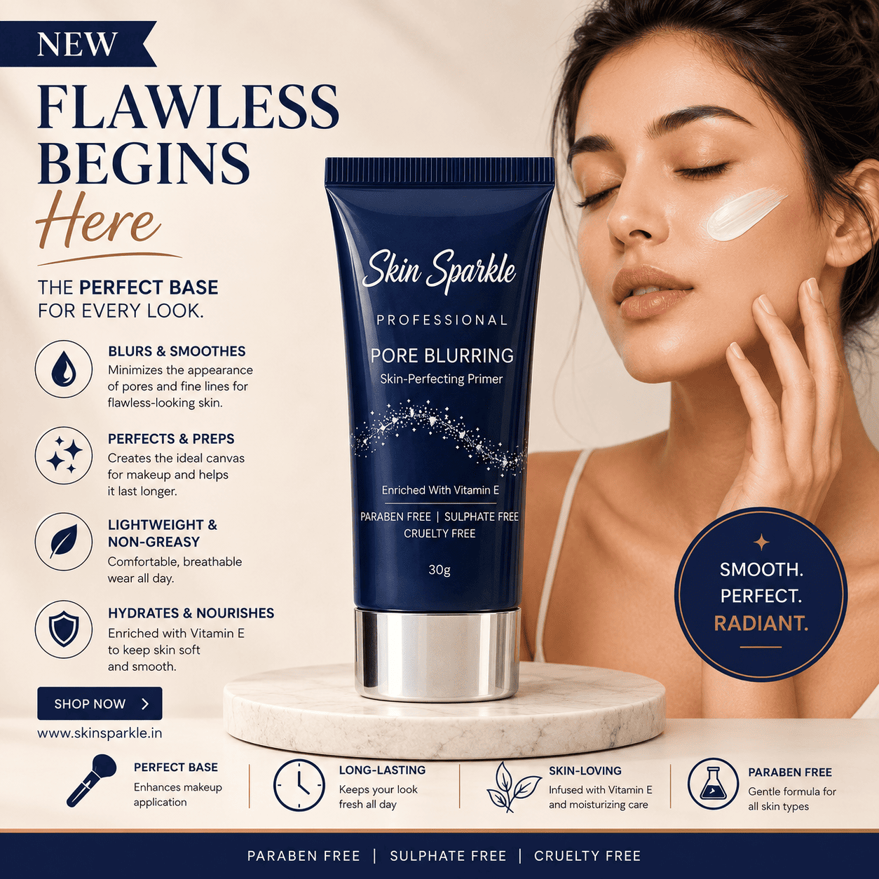 Skin Sparkle Professional Pore Blurring Primer – Skin Perfecting Primer