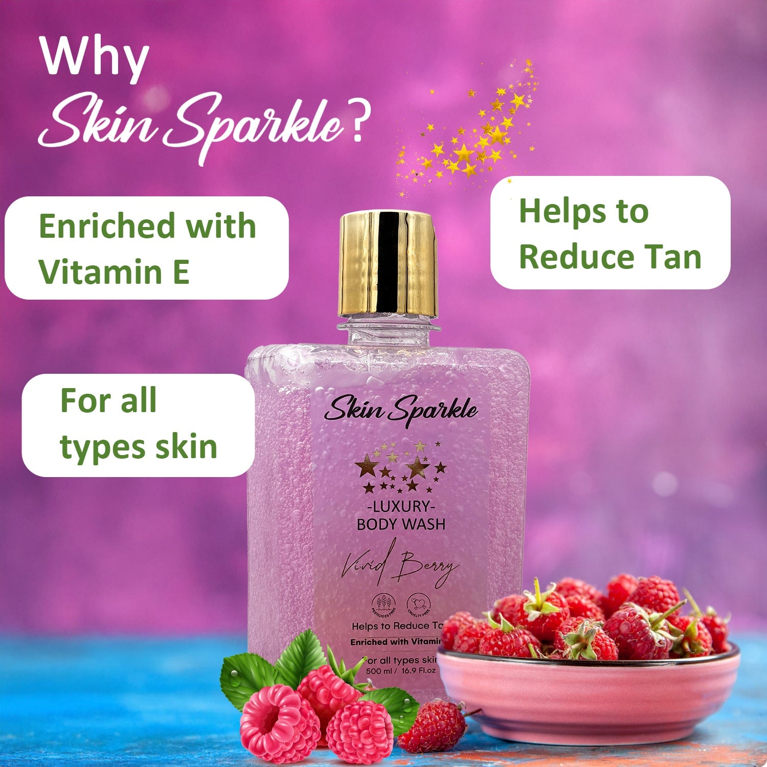 Skin Sparkle Luxury Body Wash 500ml